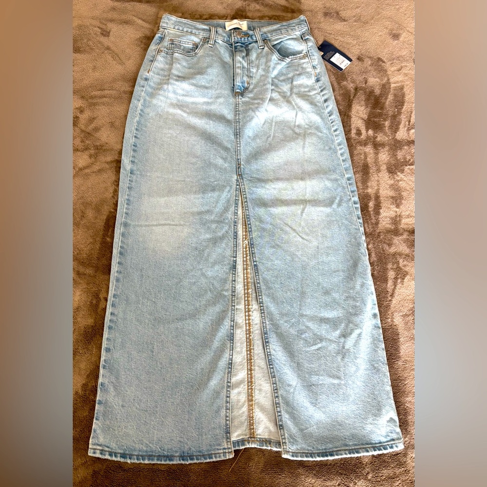 NWT Universal Thread Blue Denim Maxi Skirt